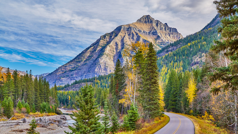Mountain view on Going to the Sun Road