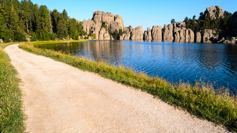 Scenic section of the Mickelson Trail