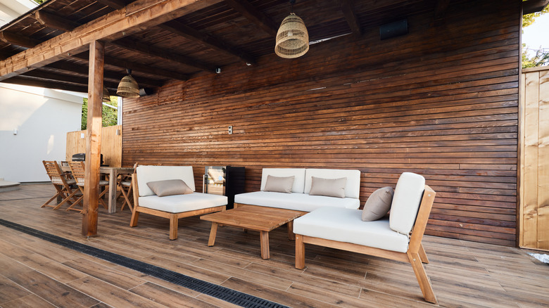 Wood deck and furniture