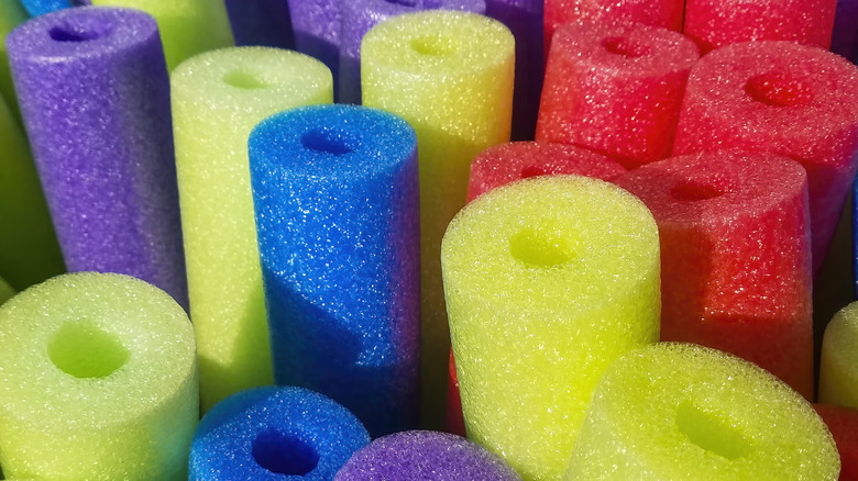 Pool noodles on display
