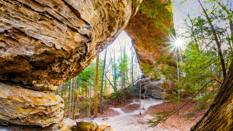 Twin arches, Big South Fork National River and Recreation Area, Scott County Tennessee