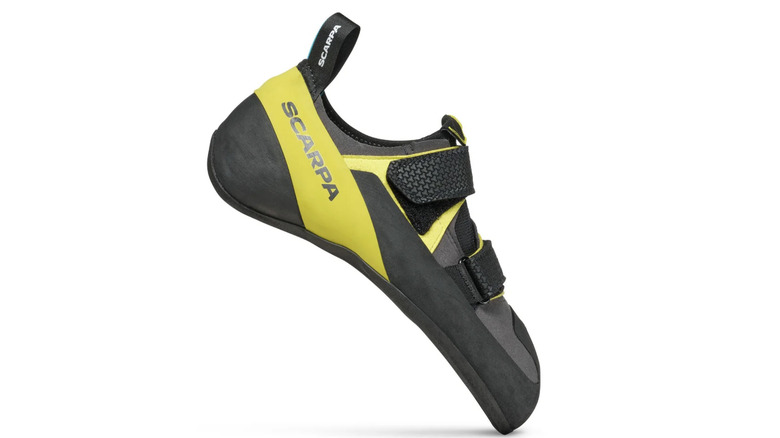The Scarpa Arpia V climbing shoe
