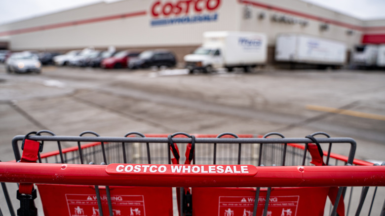 Shopping cart in Costco parking lot