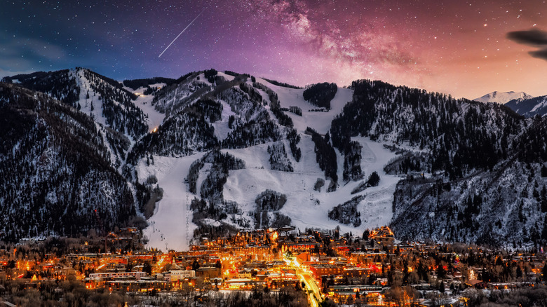 Beautiful night sky over Aspen