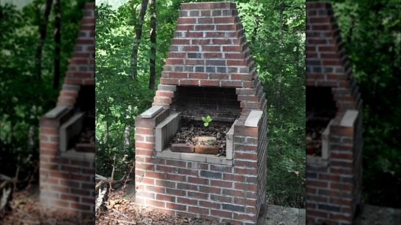 1960s handmade outdoor bbq grill and oven