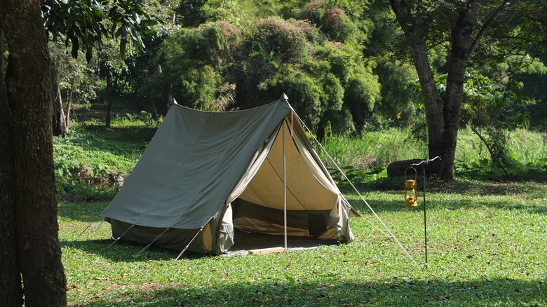 Vintage canvas tent