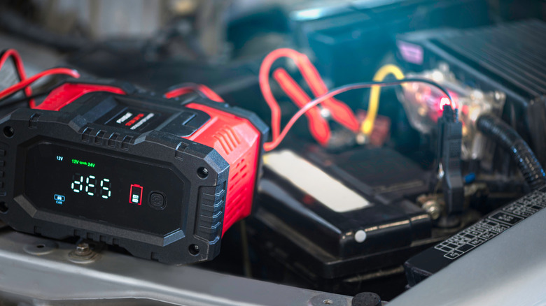 charging a mower battery