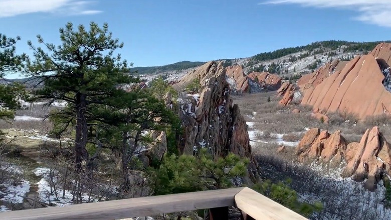 A panoramic view of Roxborough State Park from the Fountain Valley Trail overlook