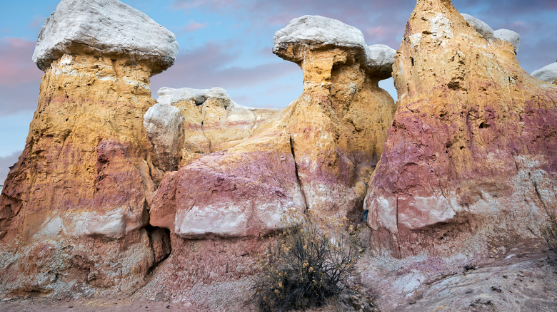 A beautiful view of the colorful clay hills at the Paint Mines Interpretive Park