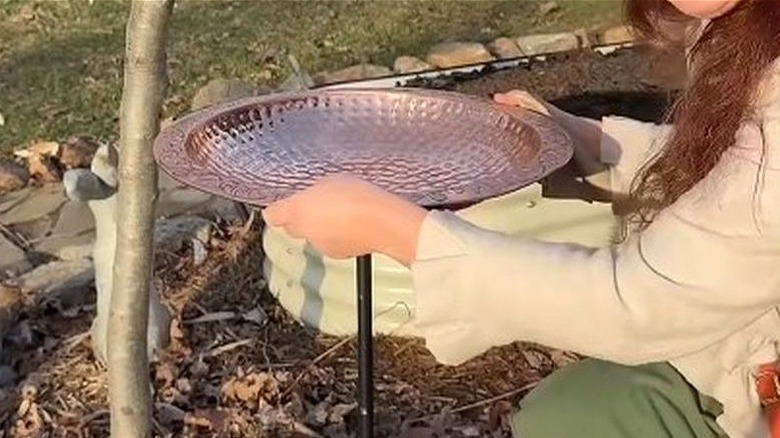 Good Directions copper birdbath