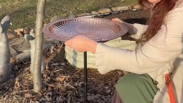 Good Directions copper birdbath