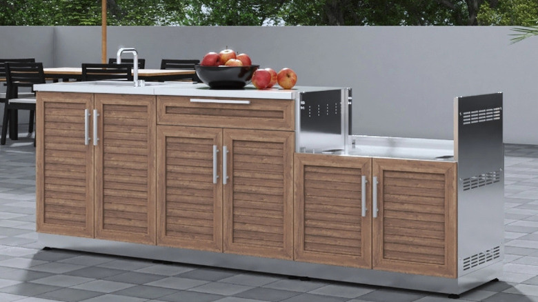The 4-piece Stainless Steel Outdoor Kitchen from NewAge Products