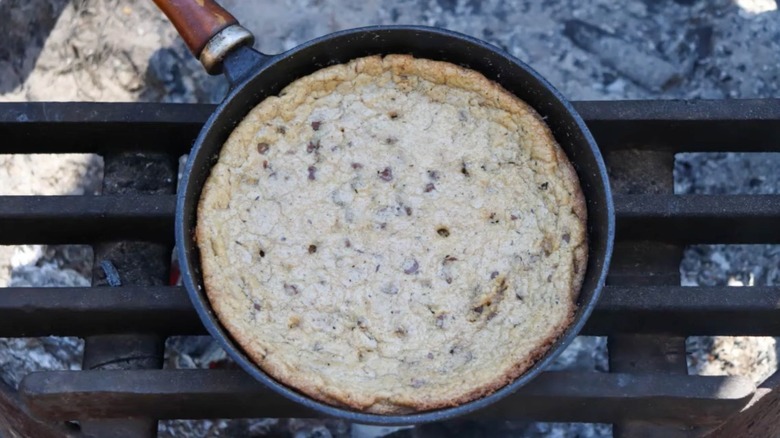 Chocolate chip cast iron skillet cookie