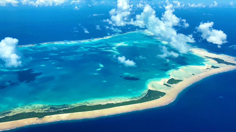 Aerial view of the Marshall Islands