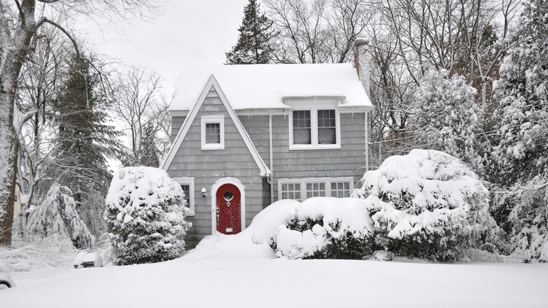 Snow-covered home