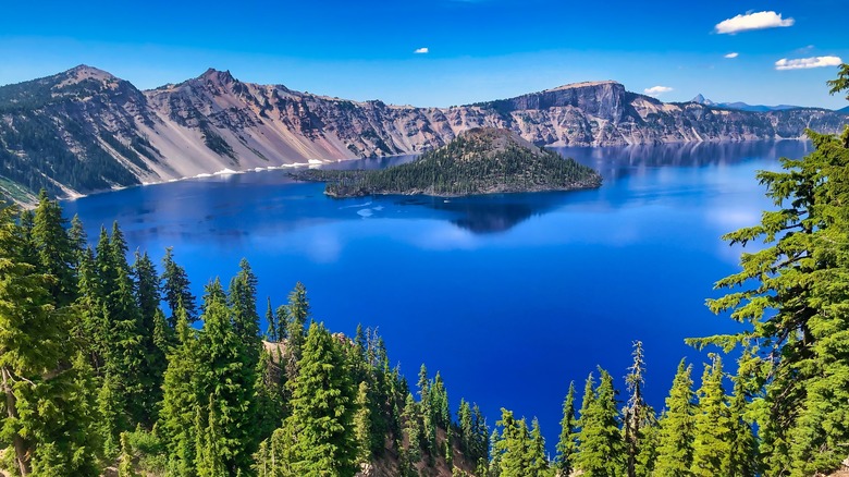 Crater Lake view of Wizard Island