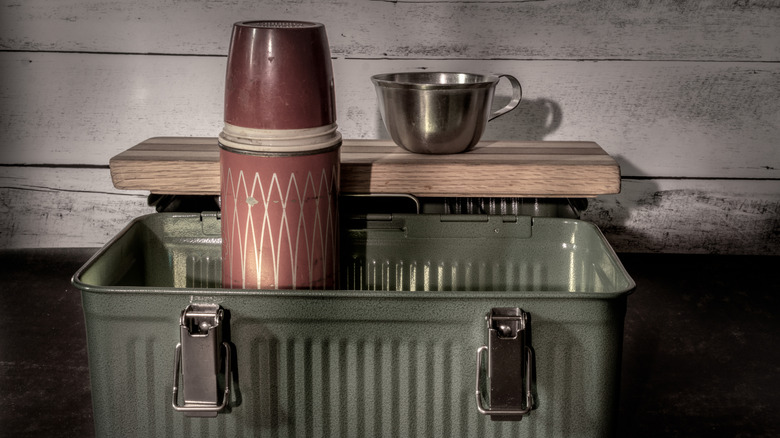 Lunch box and thermos from 1960s