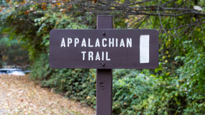 Signpost for Appalachian trail