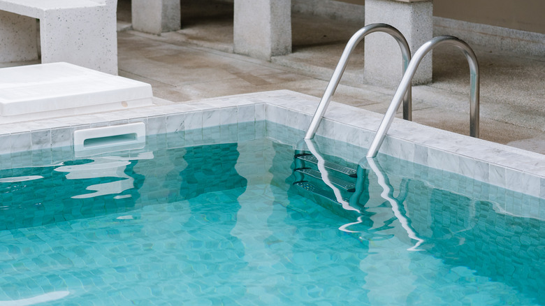 Inground pool with ladder