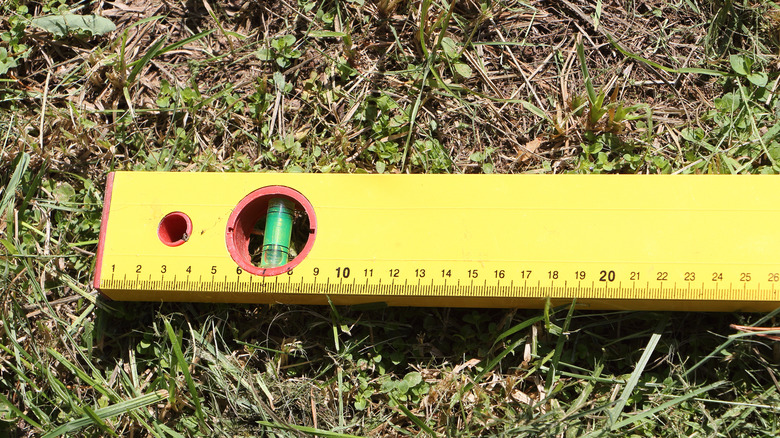 A level on the ground outside