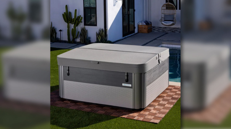 Aquaterra Spas covered hot tub