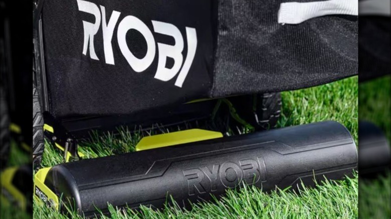 RYOBI lawn striping tool in action