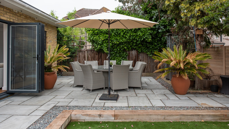 A beautiful paver patio