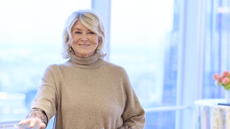 Martha Stewart smiling with windows in the background