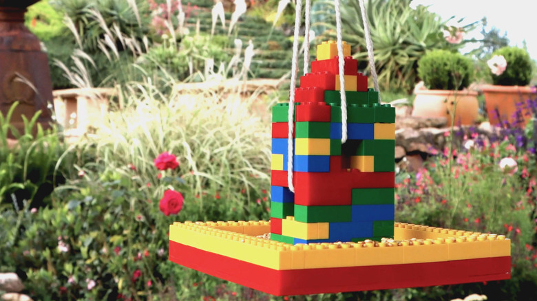 Building a bird feeder from Legos