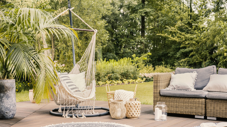 A well-designed garden seating area