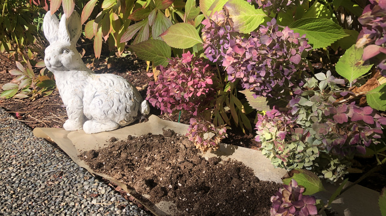 Parchment paper used under mulch as a weed blocker