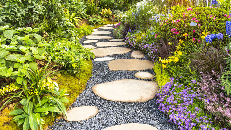 Path surrounded by flowers