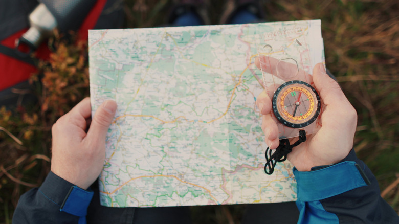 Explorer checking coordinates on map