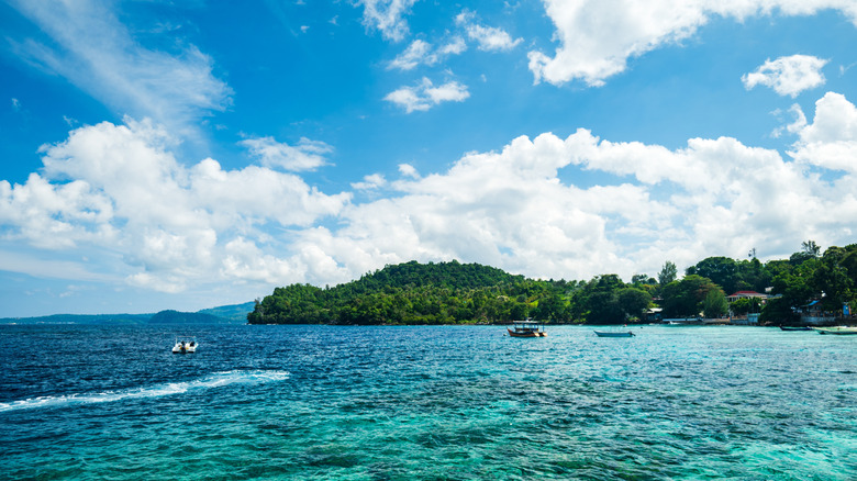 Part of the coastline at Iboih Beach
