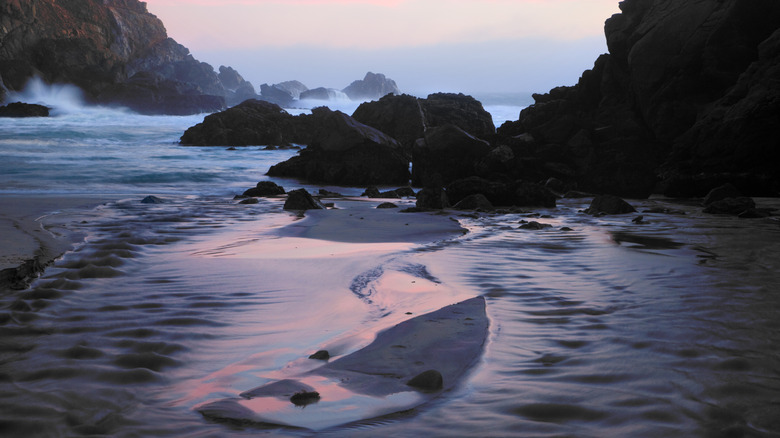 Purple sand at Pfeiffer Beach