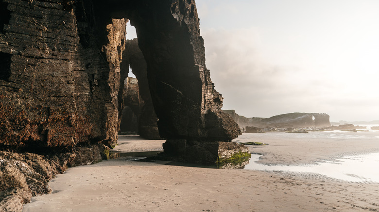 Natural arching rock formations in Spain