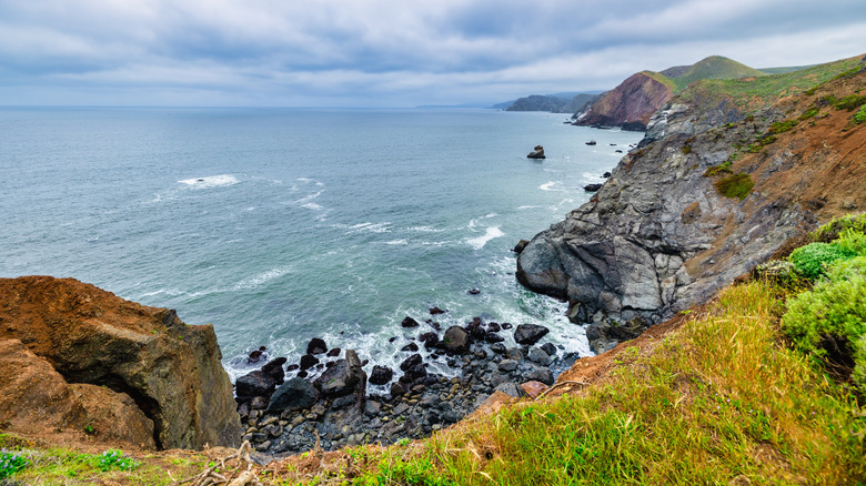 Overhead view of Rodeo Beach