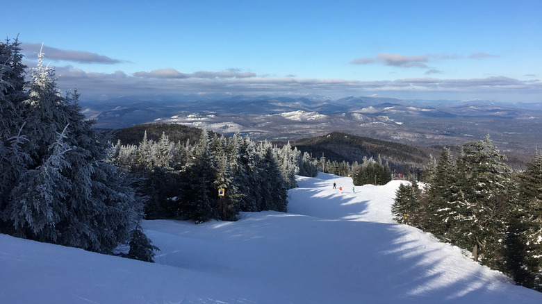 Skiers on Gore Mountain in the Adirondacks
