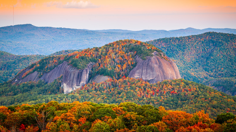 Looking glass rock in Pisgah National Forest