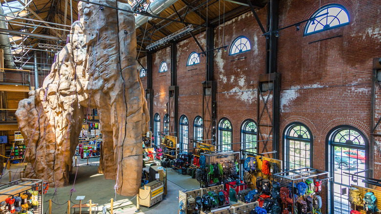 Rock Climbing wall in Denver REI