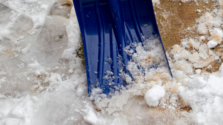 Shoveling snow and ice