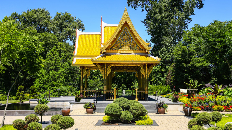 the Thai pavilion and garden at Olbrich Botanical Gardens