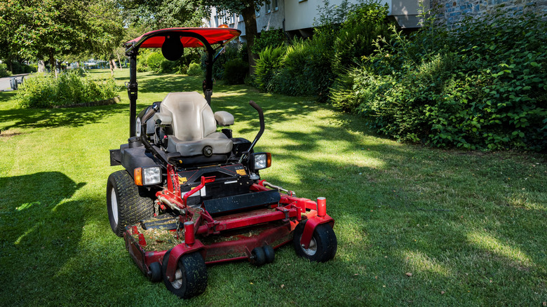 lawnmower with a canopy