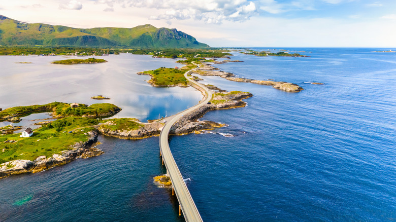 Road over Atlantic Ocean in Norway