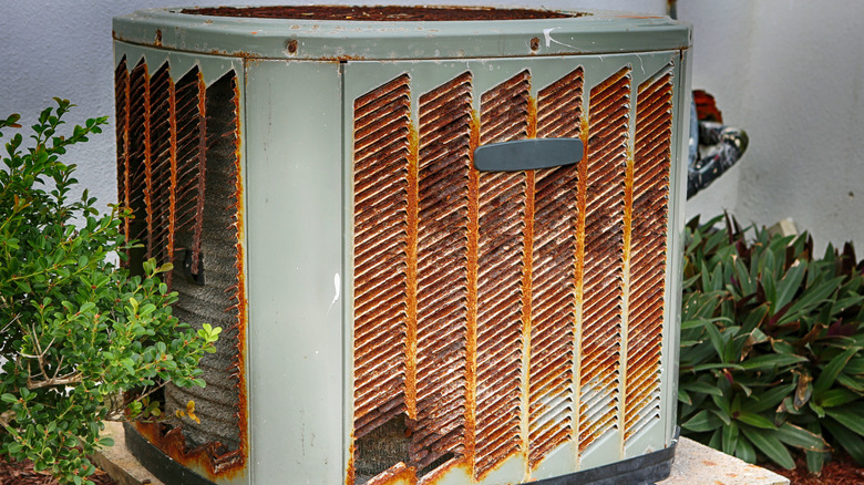 Rusty air conditioning unit